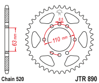 Звезда ведомая JTR890.45 ZBK
