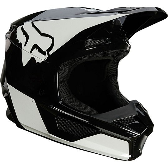 Мотошлем Fox V1 Revn Helmet (Black/White, XL, 2021)