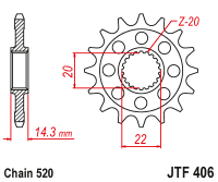 Звезда ведущая JTF406.16