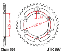 Звезда ведомая JTR897.52 SC