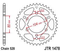 Звезда ведомая JTR1478.40