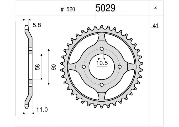 Звезда ведомая Ognibene 5029-041