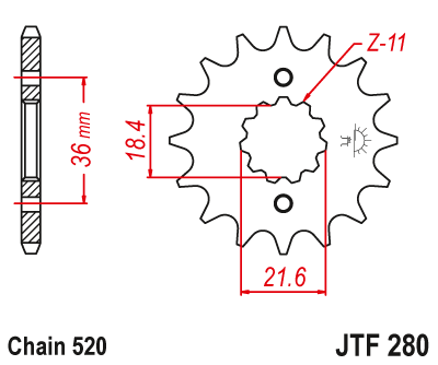 Звезда ведущая JTF280.13