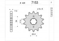 Звезда ведущая Ognibene 7153-14 (JTF1264.14)