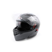 Шлем (модуляр) Ataki FF902 Carbon черный/серый глянцевый