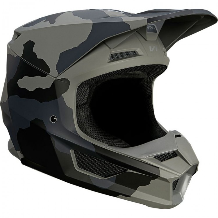 Мотошлем Fox V1 Trev Helmet (Black Camo, S, 2021)