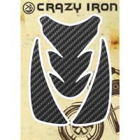 Наклейка на бак + боковые Crazy Iron, под карбон