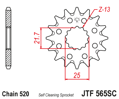 Звезда ведущая JTF565.13SC