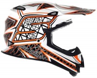 Шлем (кроссовый) SUOMY MR JUMP S-Line белый/оранжевый (990 грамм) [KTM] глянцевый -  M