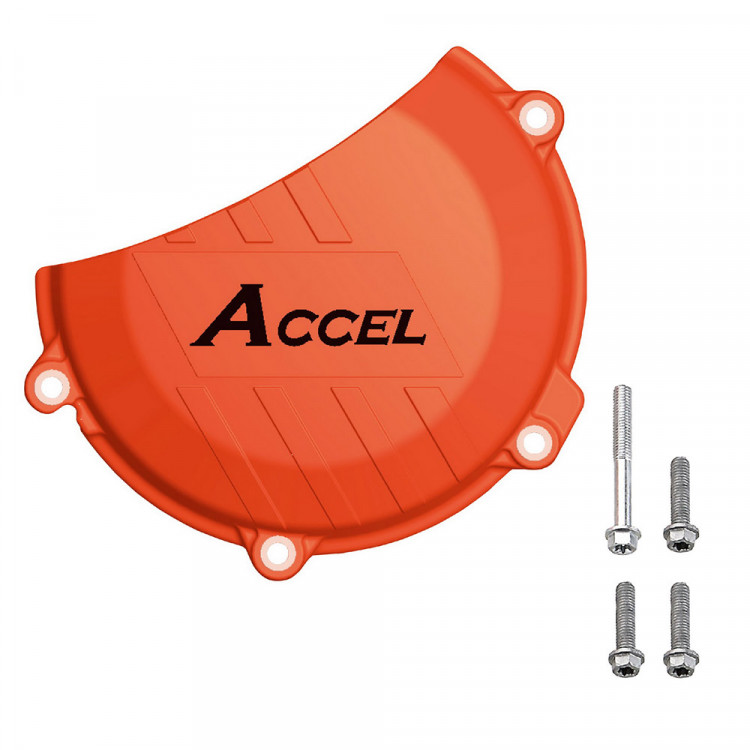 Пластиковая защита крышки сцепления ACCEL KTM SX-f 450 16-22 EXC 450/500 17-23 Оранжевая