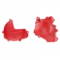 Комплект защиты крышек сцепления генератора помпы Polisport CRF450R 17-25 (красн.