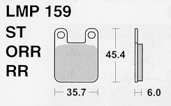 Колодки дискового тормоза AP Racing LMP159 OR  (FRP405 / FA115)