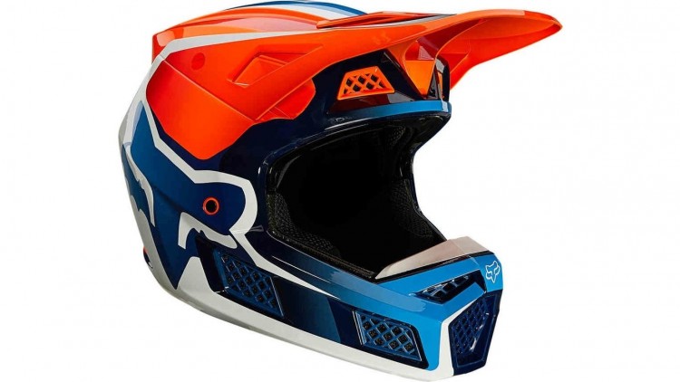 Мотошлем Fox V3 RS Wired Helmet (Flow Orange, L, 2021)