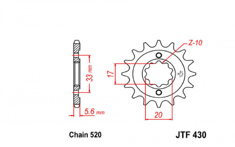 Звезда ведущая JTF430.14