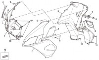 Передний, левый обтекатель - Aprilia SR50R Factory [черный]
