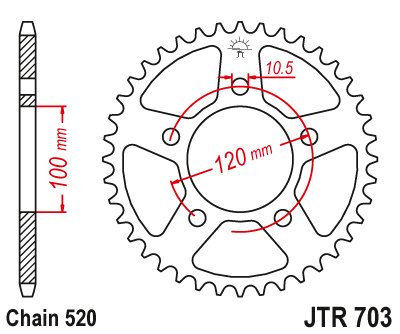 Звезда ведомая JTR703.47