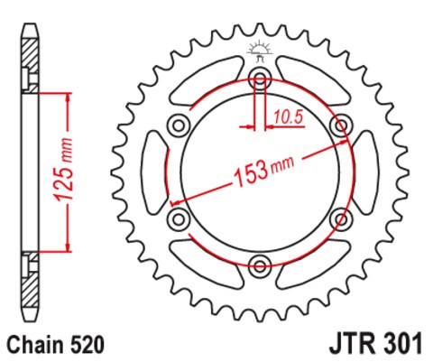Звезда ведомая JTR301.45
									купить с доставкой Звезда ведомая JTR301.45