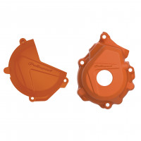 Комплект защиты крышек сцепления и генератора Polisport KTM SX-f Husqvarna FC 250/350 16-22 оранж.