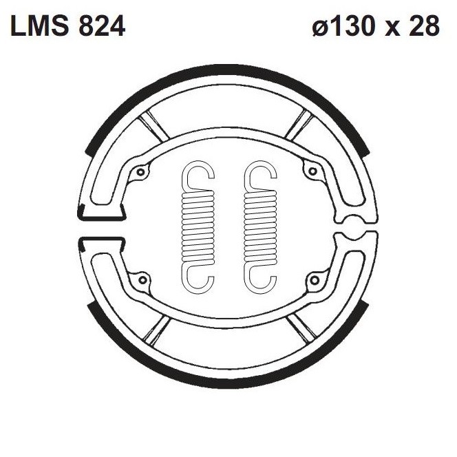 Колодки барабанного тормоза AP Racing LMS824 [Minarelli 100]]
