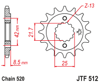Звезда ведущая JTF512.17RB