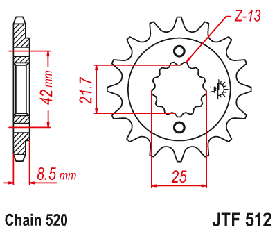 Звезда ведущая JTF512.17RB