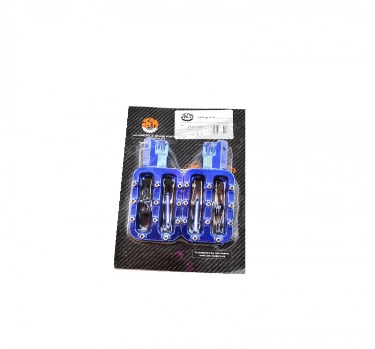 Подножки водителя CNC (пара) SM-PARTS синие