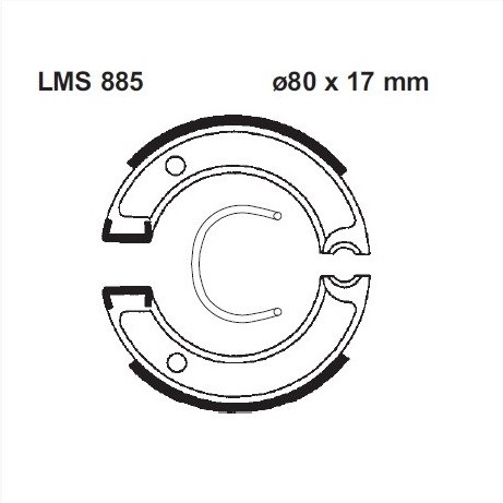 Колодки барабанного тормоза AP Racing LMS885