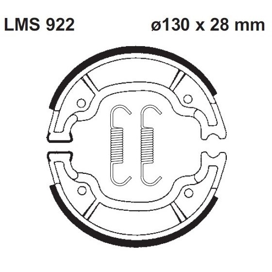Колодки барабанного тормоза AP Racing LMS922 ( MCS968 / EBC Y527 / FSB947 / SBS2199 )