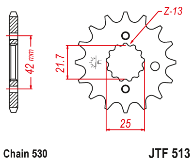 Звезда ведущая JTF513.16RB
