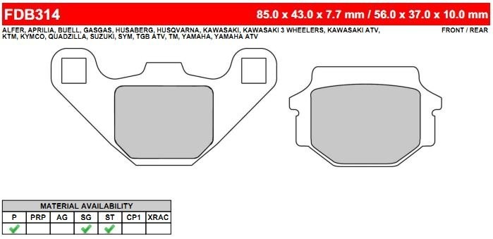Тормозные колодки Ferodo Platinum FDB314P