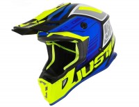 Шлем (кроссовый) JUST1 J38 BLADE синий/Hi-Vis желтый/черный глянцевый