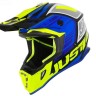 Шлем (кроссовый) JUST1 J38 BLADE синий/Hi-Vis желтый/черный глянцевый