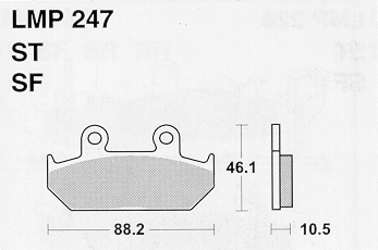 Колодки дискового тормоза AP Racing LMP247 SF  (FDB663 / FA124)