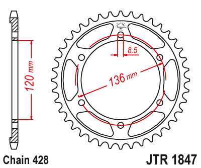 Звезда ведомая JTR1847.57
