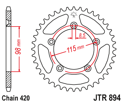 Звезда ведомая JTR894.48