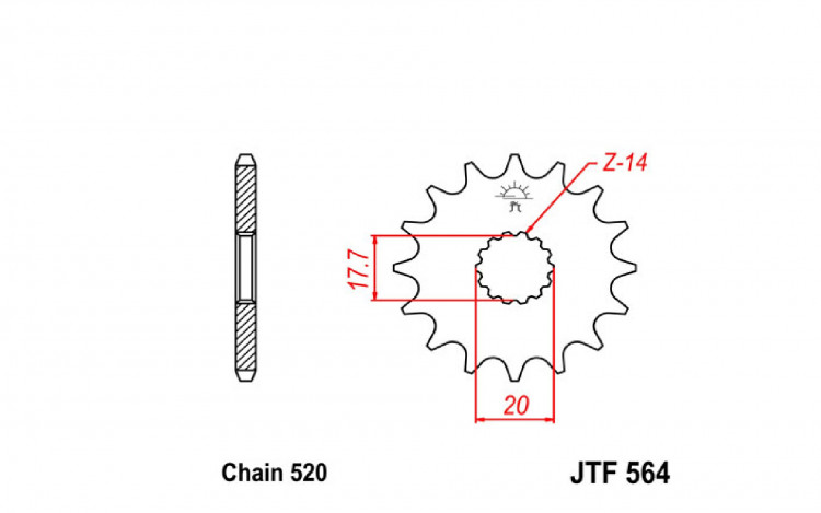 Звезда ведущая JTF564.14
