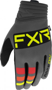 Перчатки FXR Prime MX Glove 22- Grey/Black/Hi Vis-L