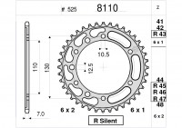 Звезда ведомая Ognibene 8110-R43 (JTR1876.43)