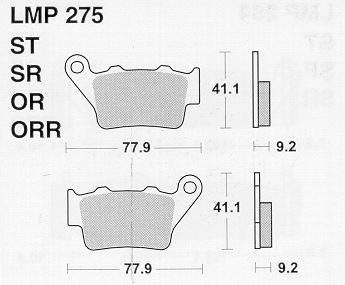 Колодки дискового тормоза AP Racing LMP275 SR  (FDB2005 / FA208 / FA213)