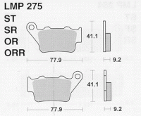 Колодки дискового тормоза AP Racing LMP275 SR  (FDB2005 / FA208 / FA213)