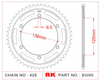 Звезда ведомая RK B3265-55NC0 ( JTR1847.55 )
