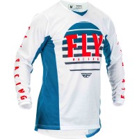 Футболка для мотокросса FLY RACING KINETIC K220 синяя/белая/красная (2020)   M