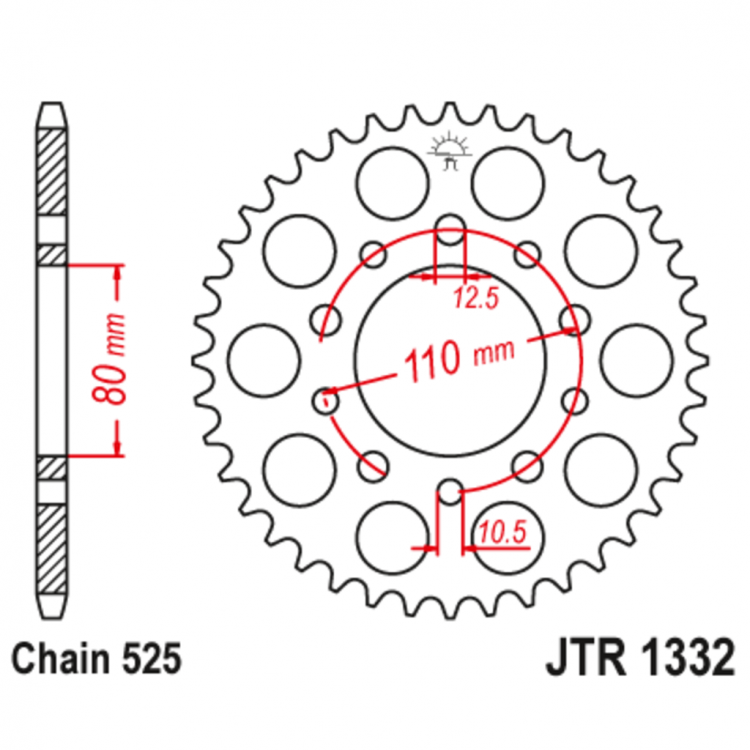 Звезда ведомая JTR1332.45ZBK