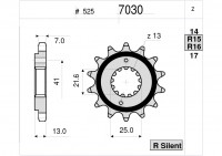 Звезда ведущая Ognibene 7030-R15 (JTF296.15)