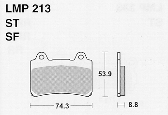 Колодки дискового тормоза AP Racing LMP213 ST  (FDB662 / FA123)