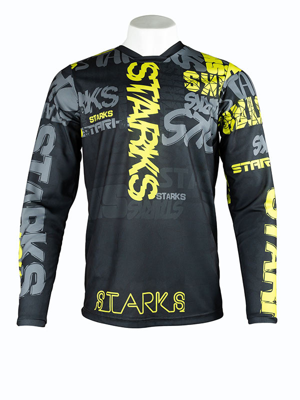 Джерси STARKS Base Cross 2.0 Черный- Лайм (XXL)