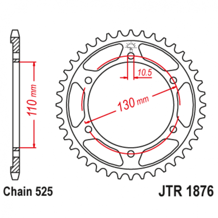 Звезда ведомая JTR1876.45ZBK