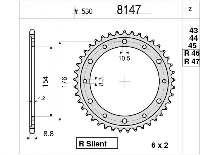 Звезда ведомая Ognibene 8147-Z43 (JTR1340.43)