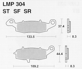 Колодки дискового тормоза AP Racing LMP304 SF  (FDB2049  / FA231 / FA259)