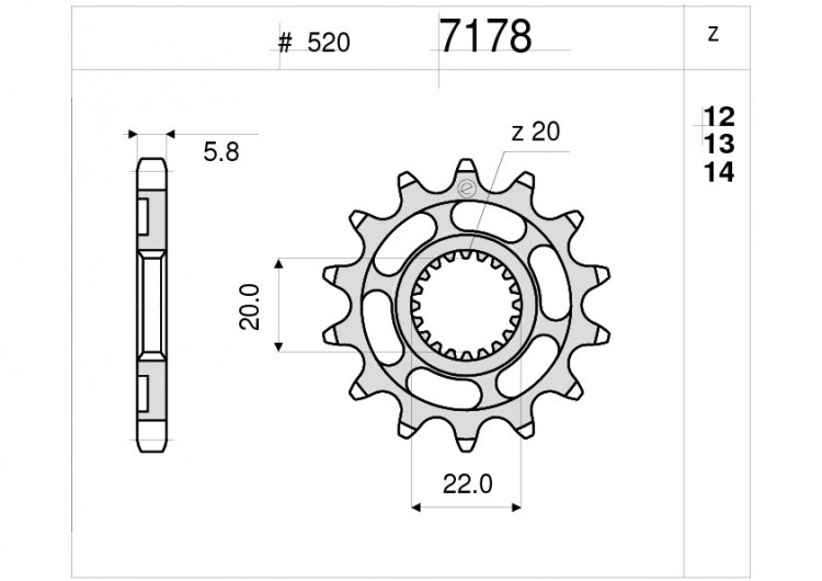 Звезда ведущая Ognibene 7178-Z13 (JTF1590.13)